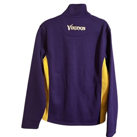 NFL Minnesota Vikings Men’s Waffle Knit Full Zip Fleece Lined Jacket Size Medium - Picture 2 of 9